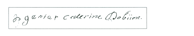 Signatures de Pierre Ganier et de Catherine Daubigeon